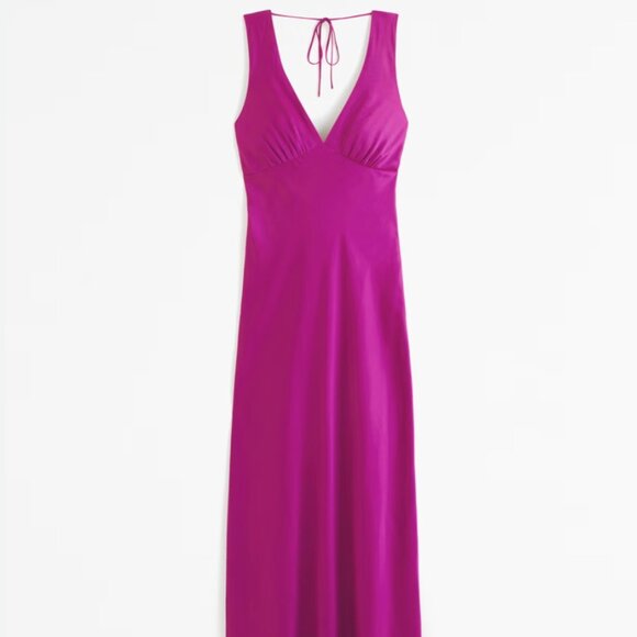 Abercrombie Plunge Cowl Back Maxi Dress - Picture 2 of 3
